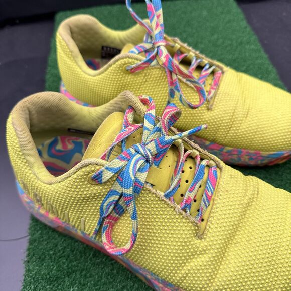 Nobull Trainer Low Rise Women Size 9.5/ Men’s 8 Neon Lime Swirl - Picture 3 of 14